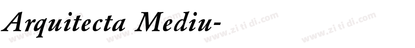 Arquitecta Mediu字体转换